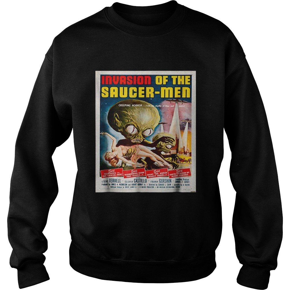 Invasion Of The Saucer Vintage Alien Movie Sweatshirt