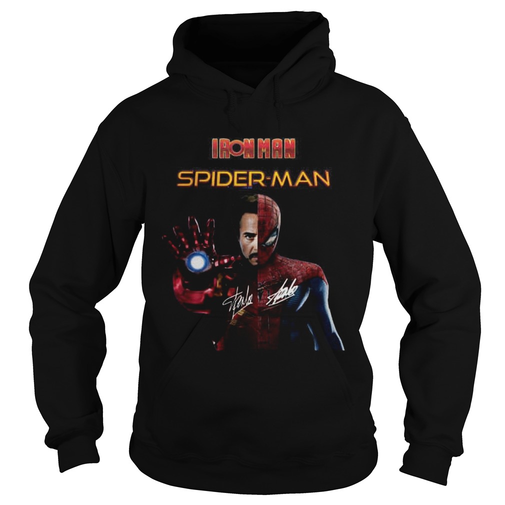 Iron man and Spiderman signatures Hoodie