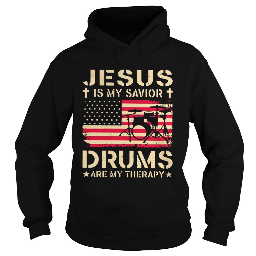 Jesus is my savior drums are my therapy Hoodie