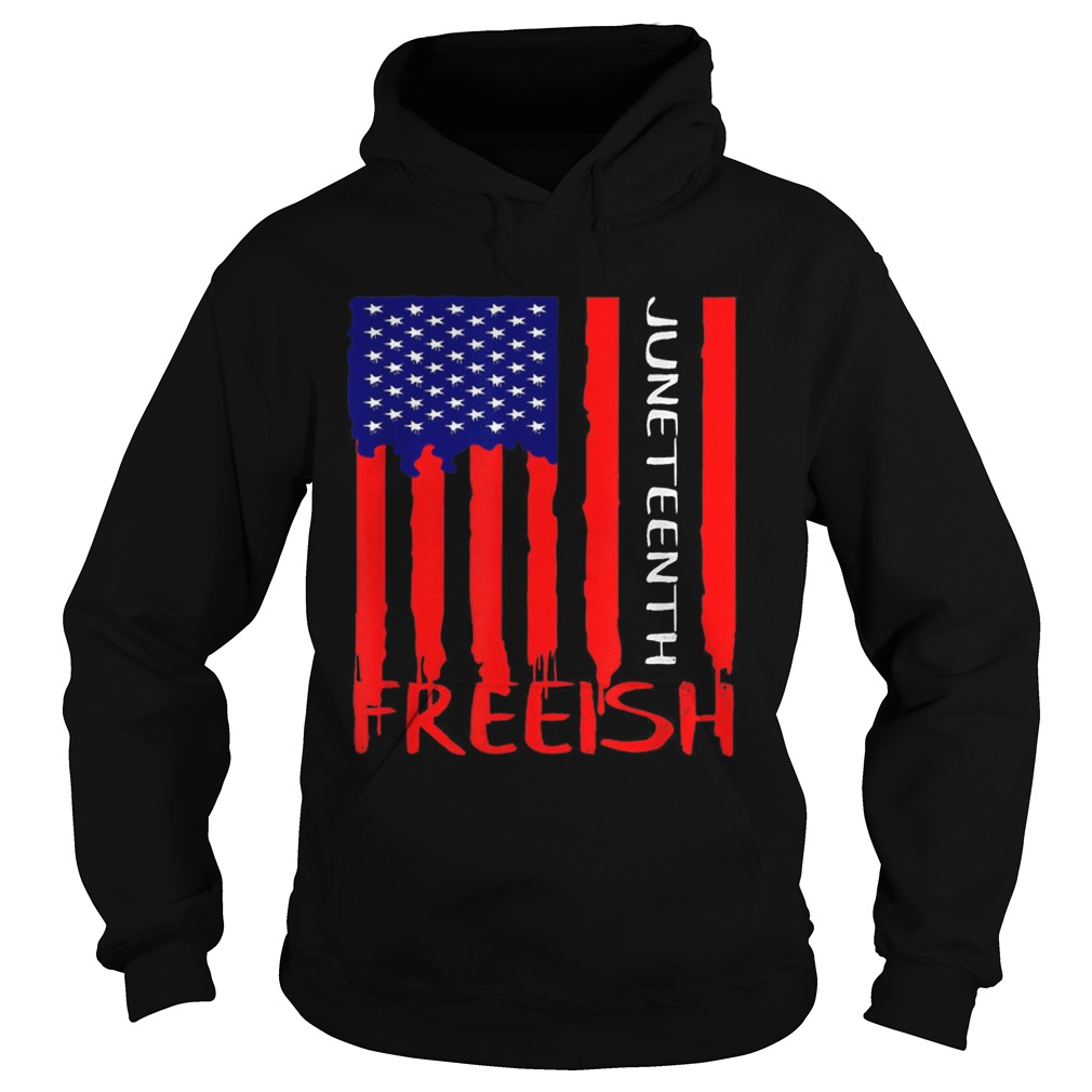 Juneteenth Freeish American Flag Hoodie