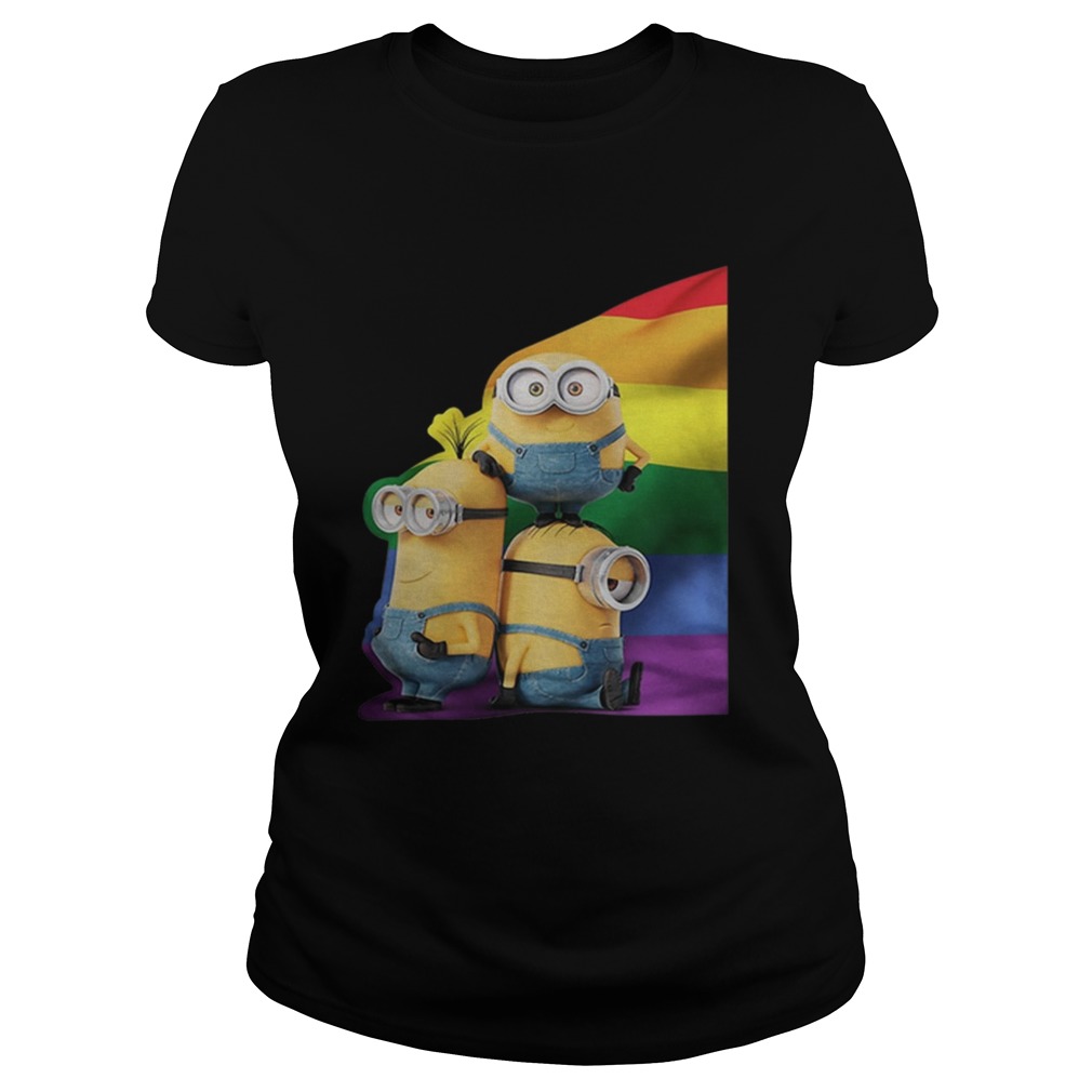 LGBT Minions rainbow Classic Ladies