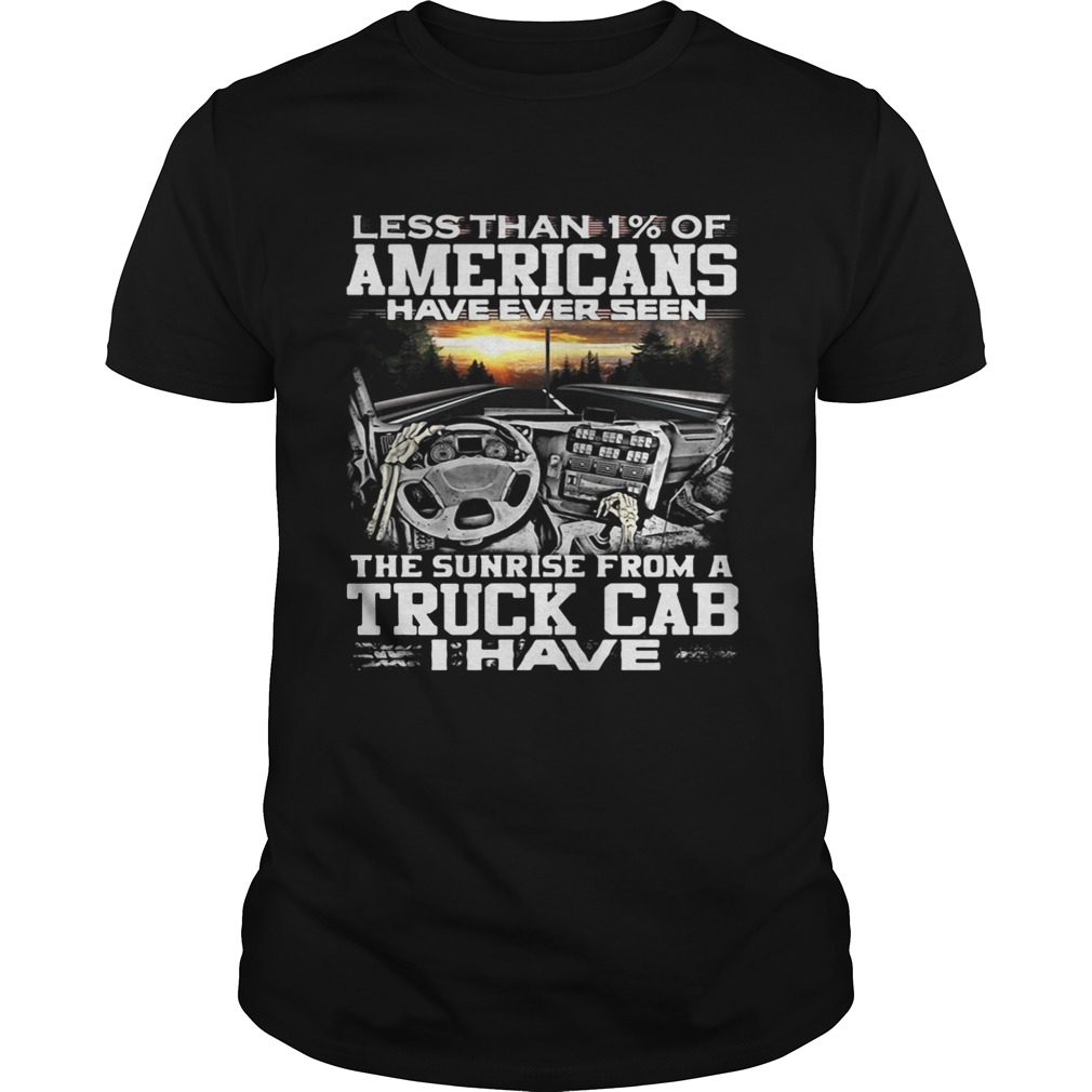 Less than 1 of Americans have ever seen the sunrise from a truck shirt