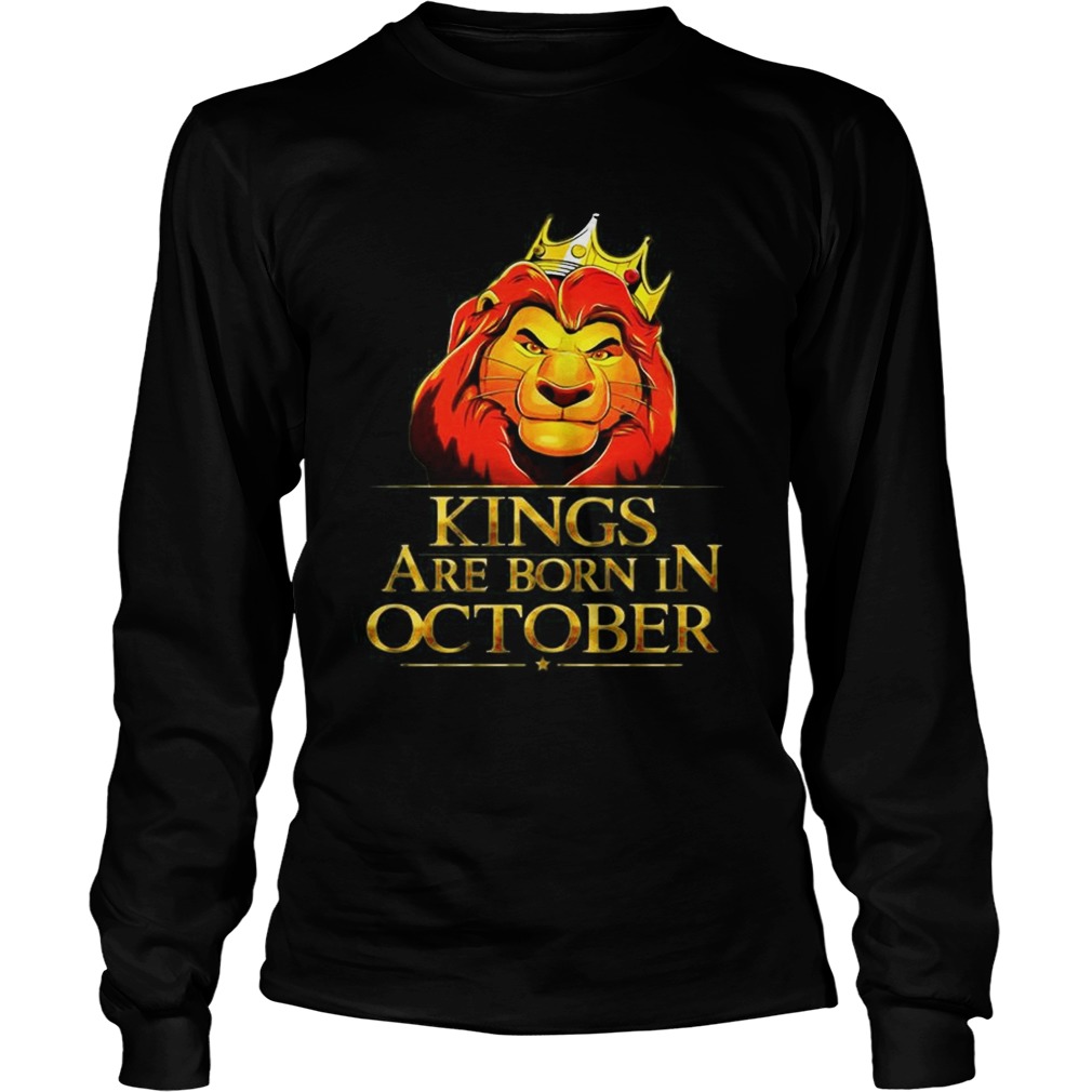Lion King Are Born In October TShirt LongSleeve