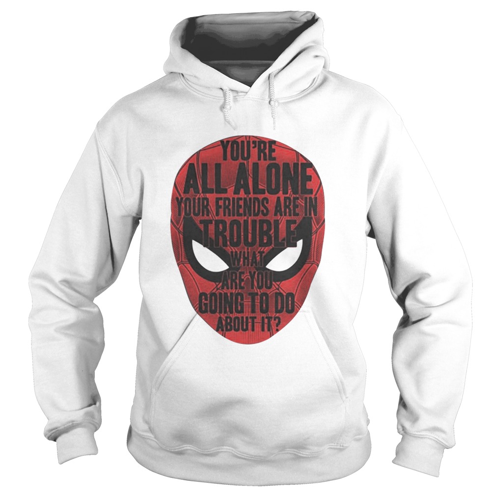 Marvel SpiderMan far from home face words Hoodie