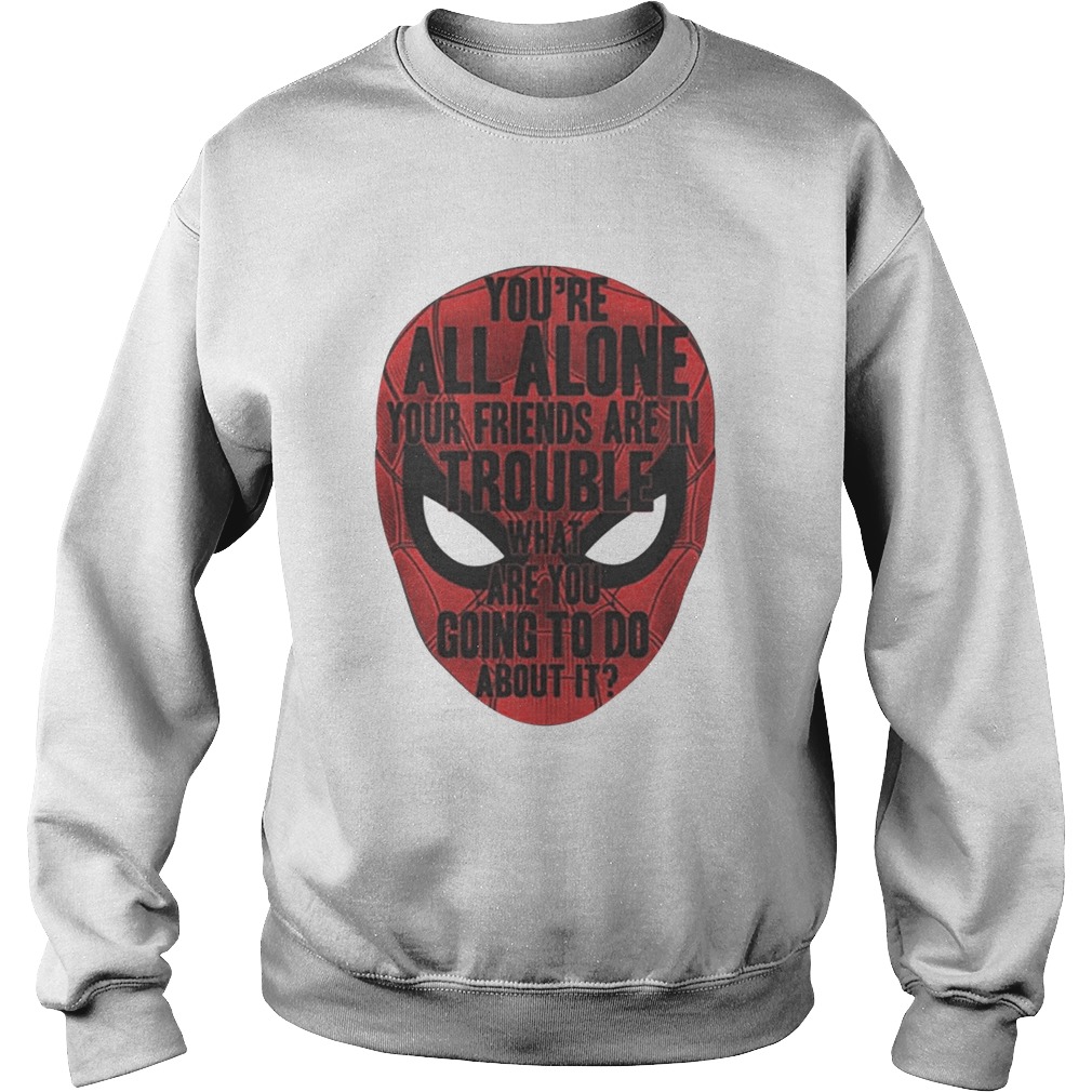 Marvel SpiderMan far from home face words Sweatshirt