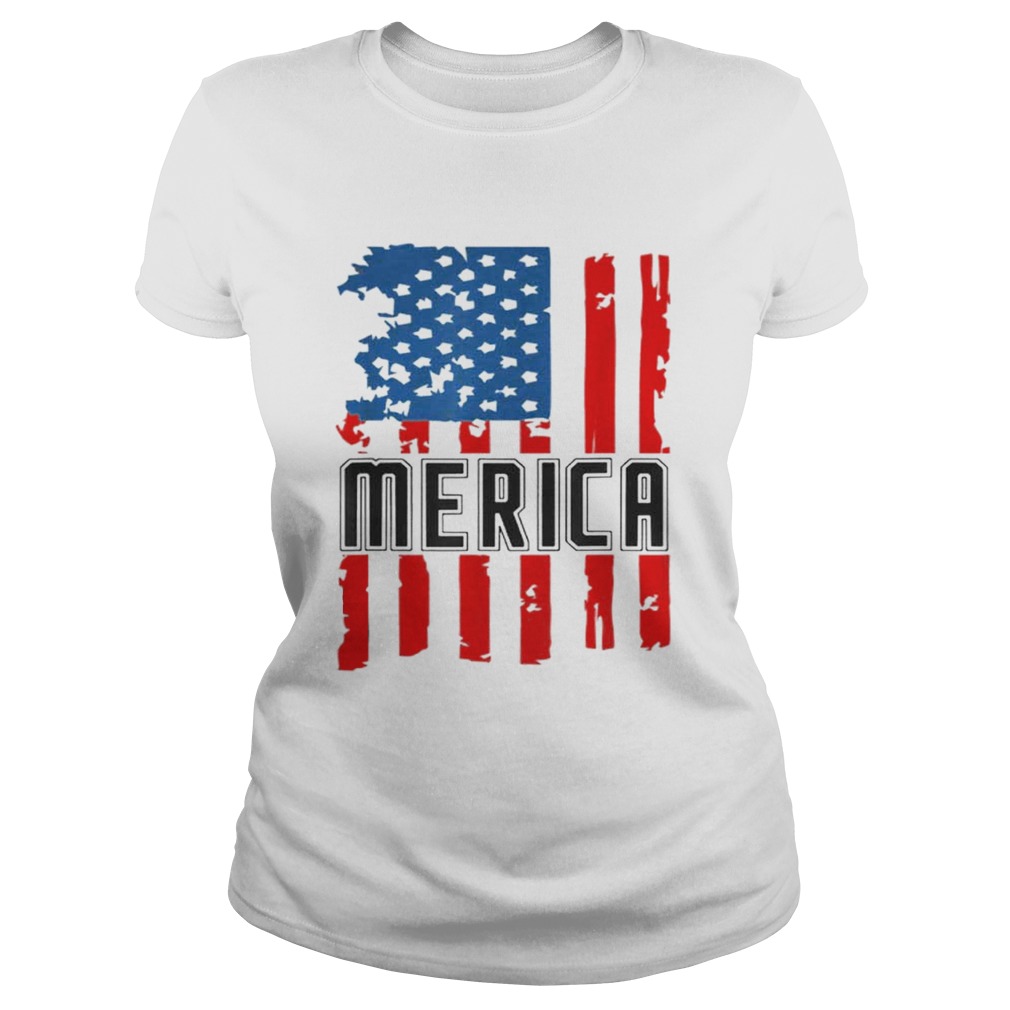Merica Vintage American Flag 4th Of July American Flag Classic Ladies
