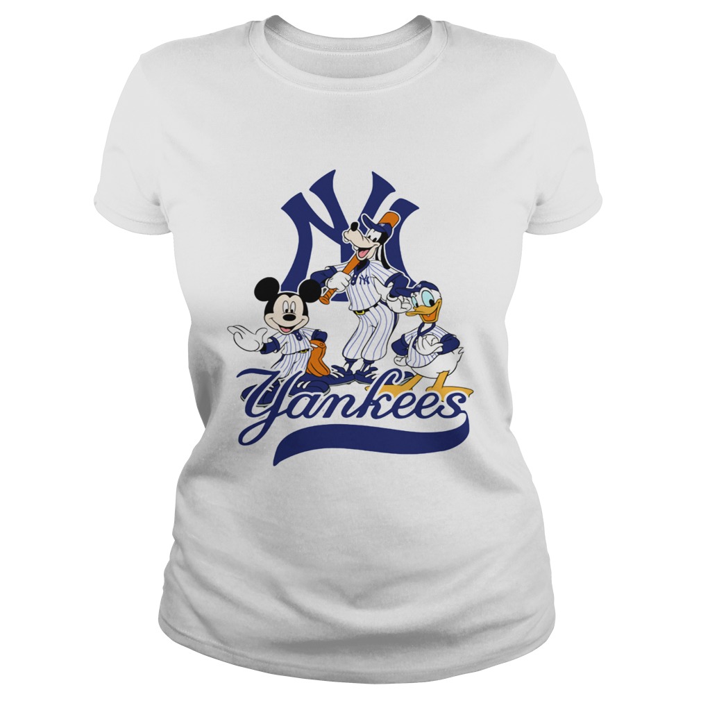 Mickey Mouse Pluto Donald Duck New York Yankees Classic Ladies