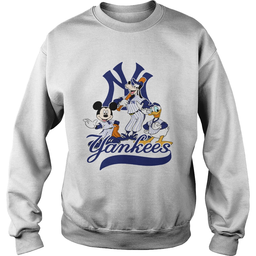 Mickey Mouse Pluto Donald Duck New York Yankees Sweatshirt