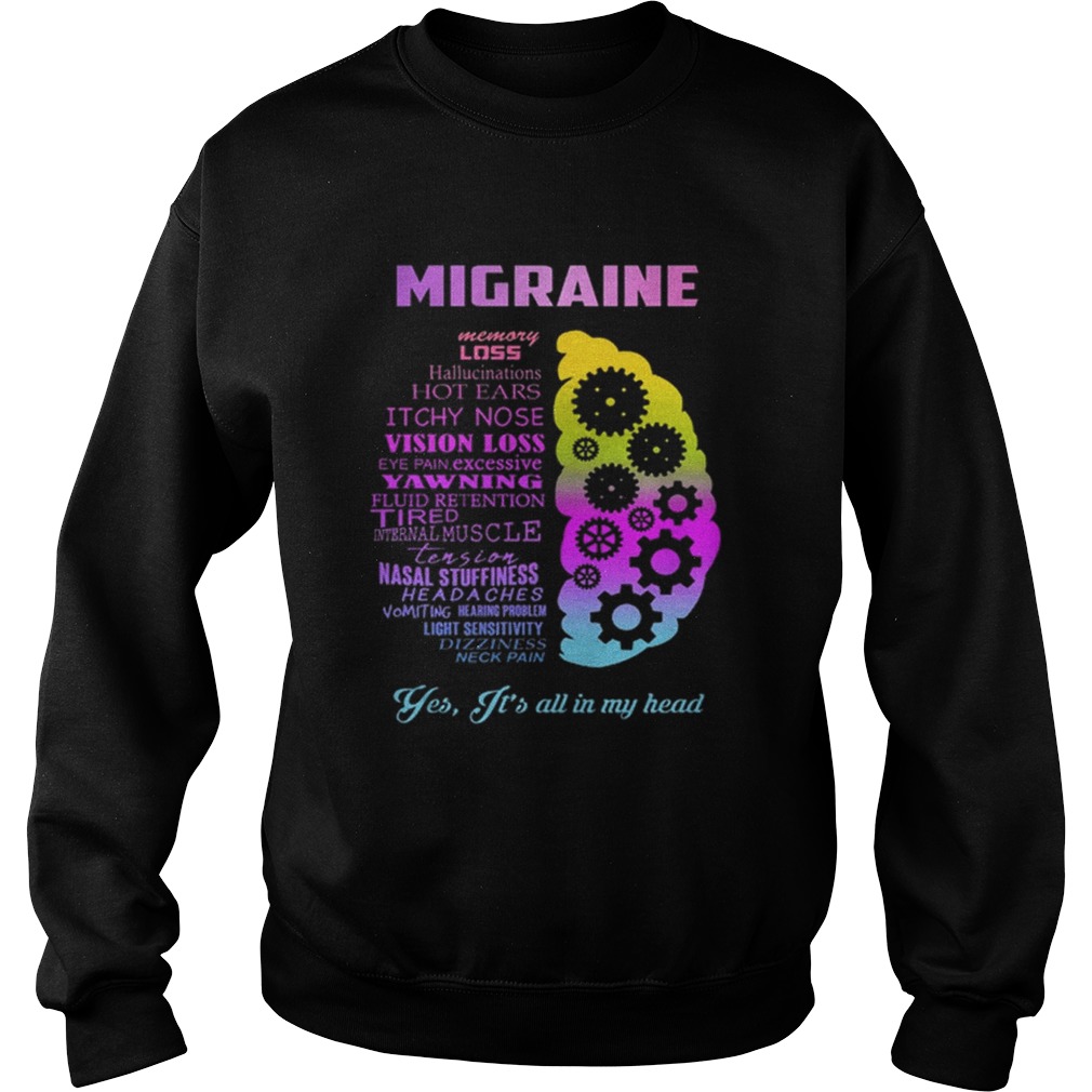 Migraine yes it is all in my head Sweatshirt