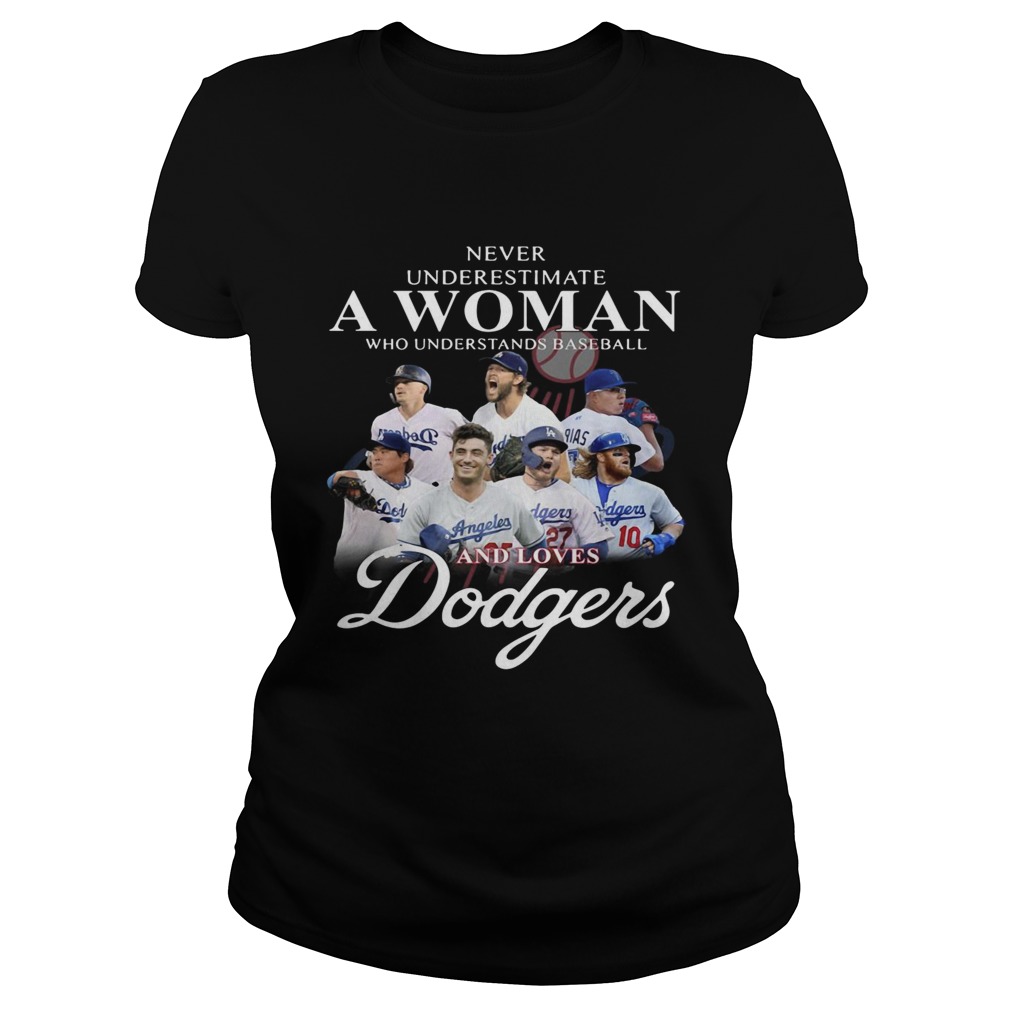 Never underestimate a woman who understands Baseball and love Dodgers Classic Ladies