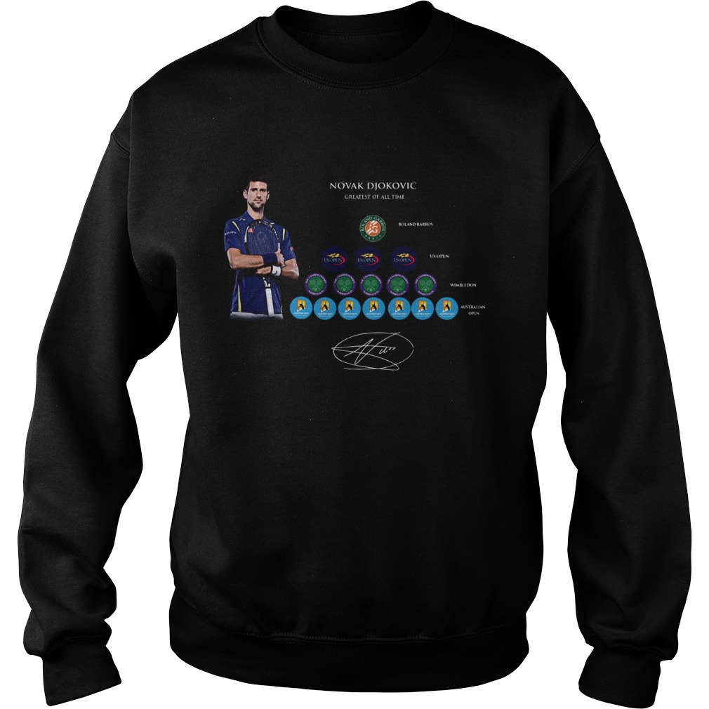 Novak Djokovic Greatest Of All Time Champions Sweatshirt