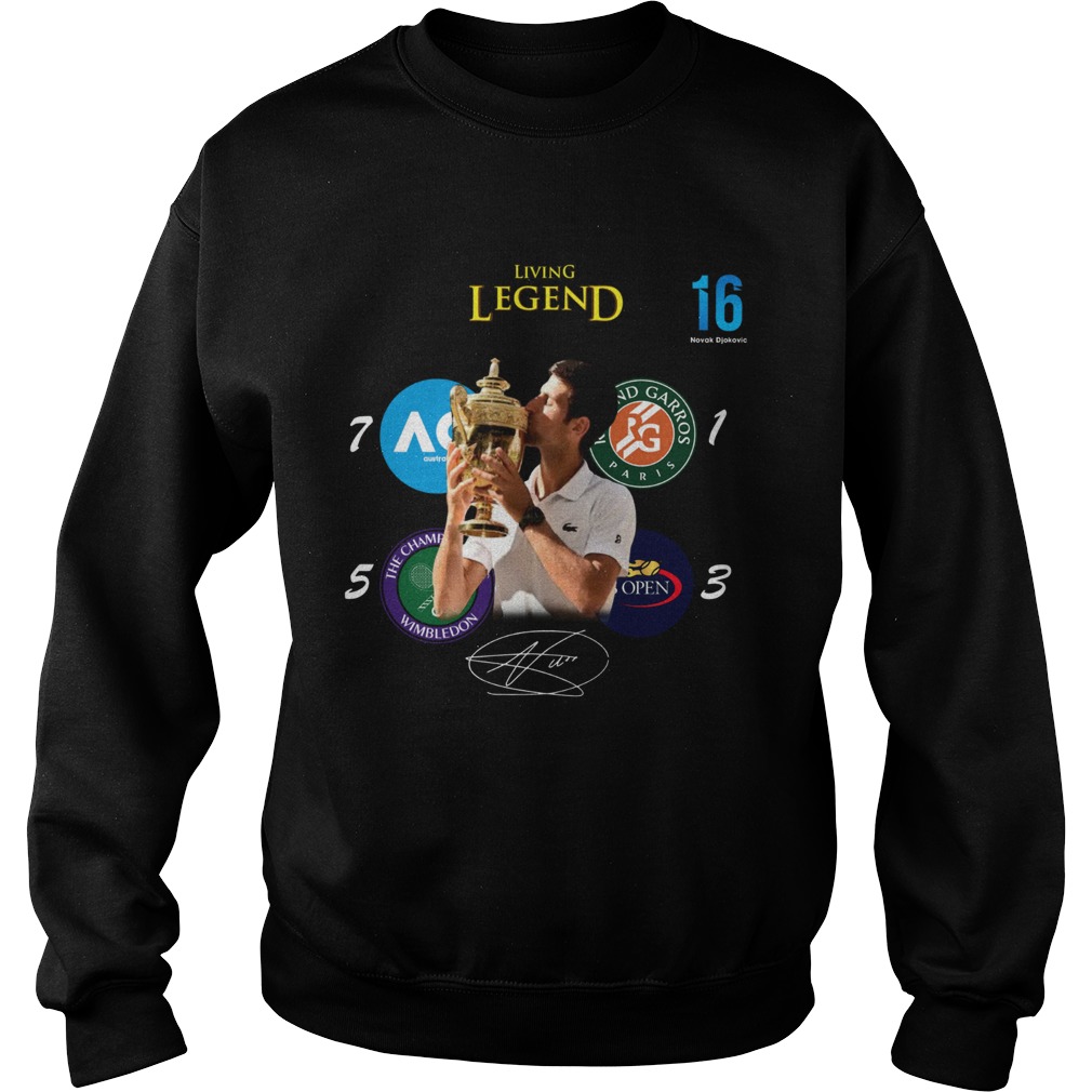 Novak Djokovic living legend Champion Wimbledon 2019 Sweatshirt