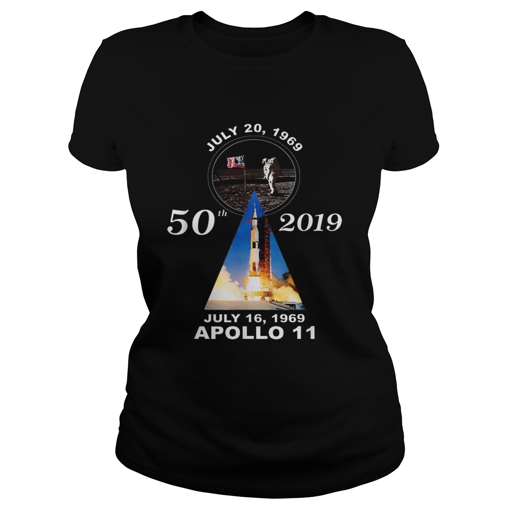 Official 50th 2019 Anniversary Moon Landing Apollo 11 July 1969 Classic Ladies