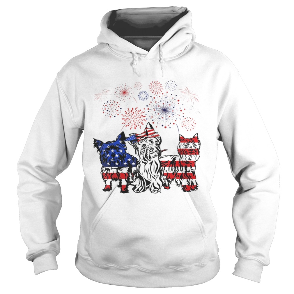 Official Yorkie 4th Of July America Flag Firework Happy Independence Day Hoodie