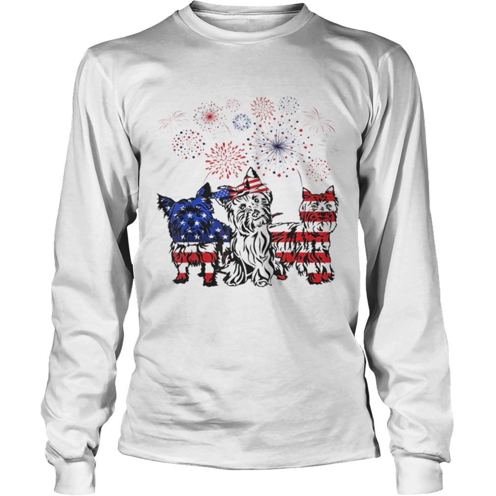 Official Yorkie 4th Of July America Flag Firework Happy Independence Day LongSleeve