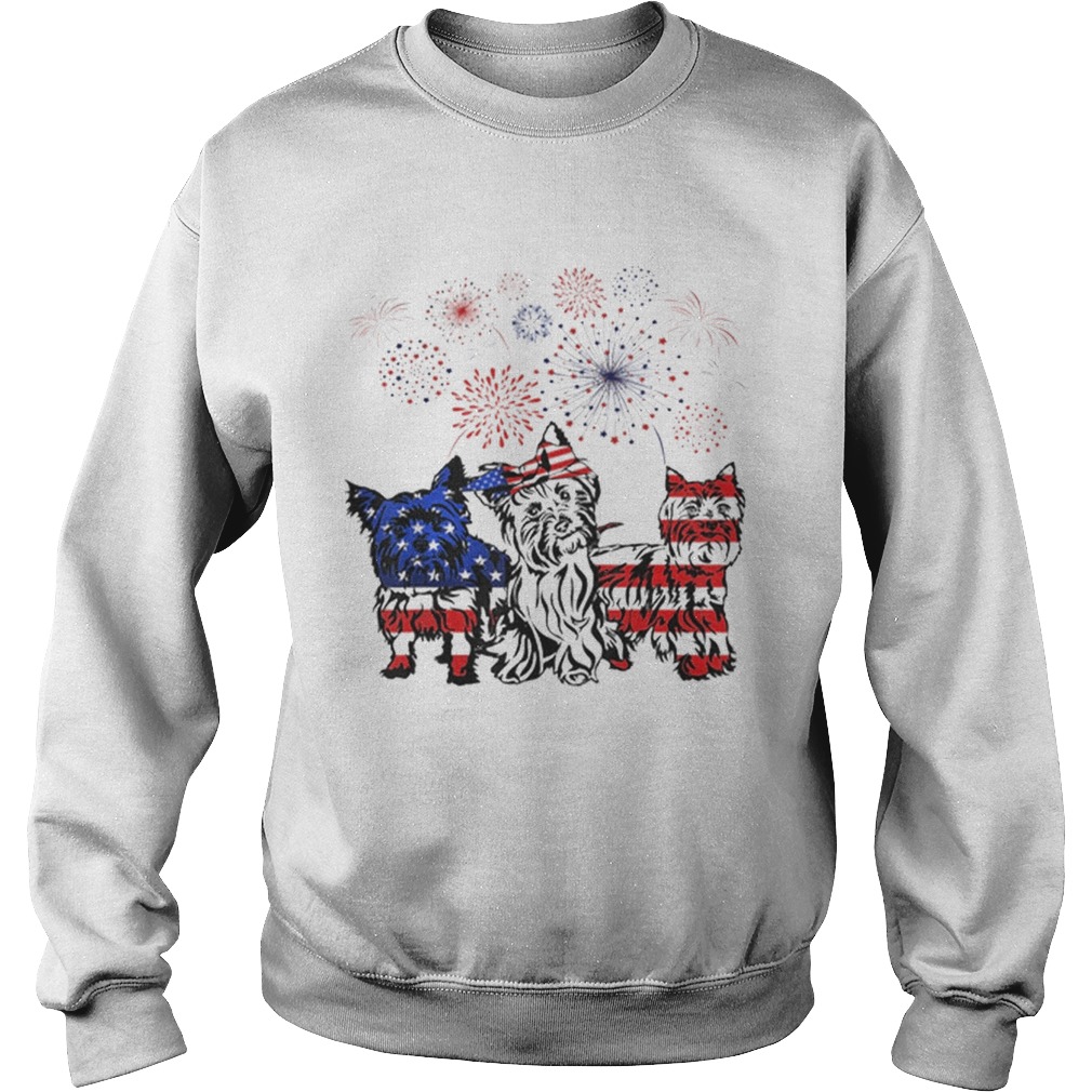 Official Yorkie 4th Of July America Flag Firework Happy Independence Day Sweatshirt