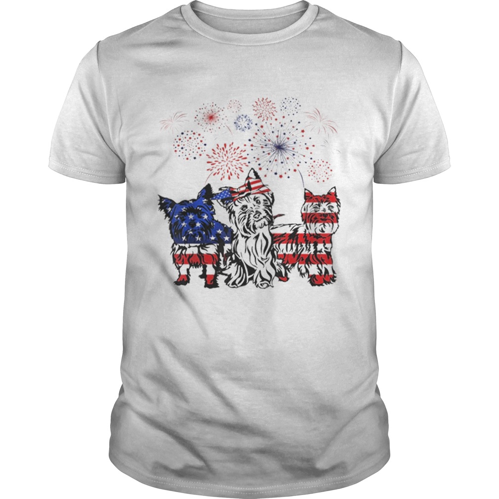 Official Yorkie 4th Of July America Flag Firework Happy Independence Day shirt