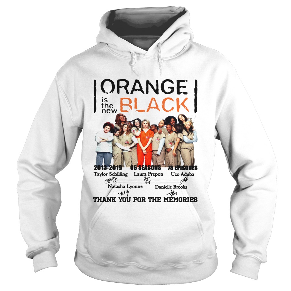 Orange black is the new thank you for the memories signature Hoodie