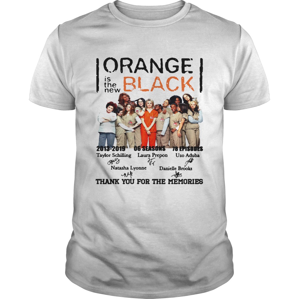 Orange black is the new thank you for the memories signature Unisex