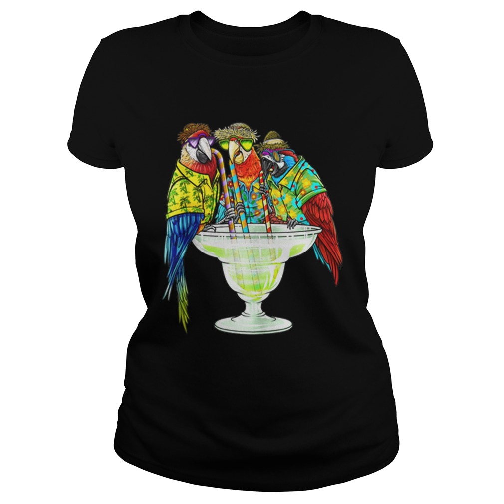 Original Parrots Drinking Margarita Hawaiin Classic Ladies