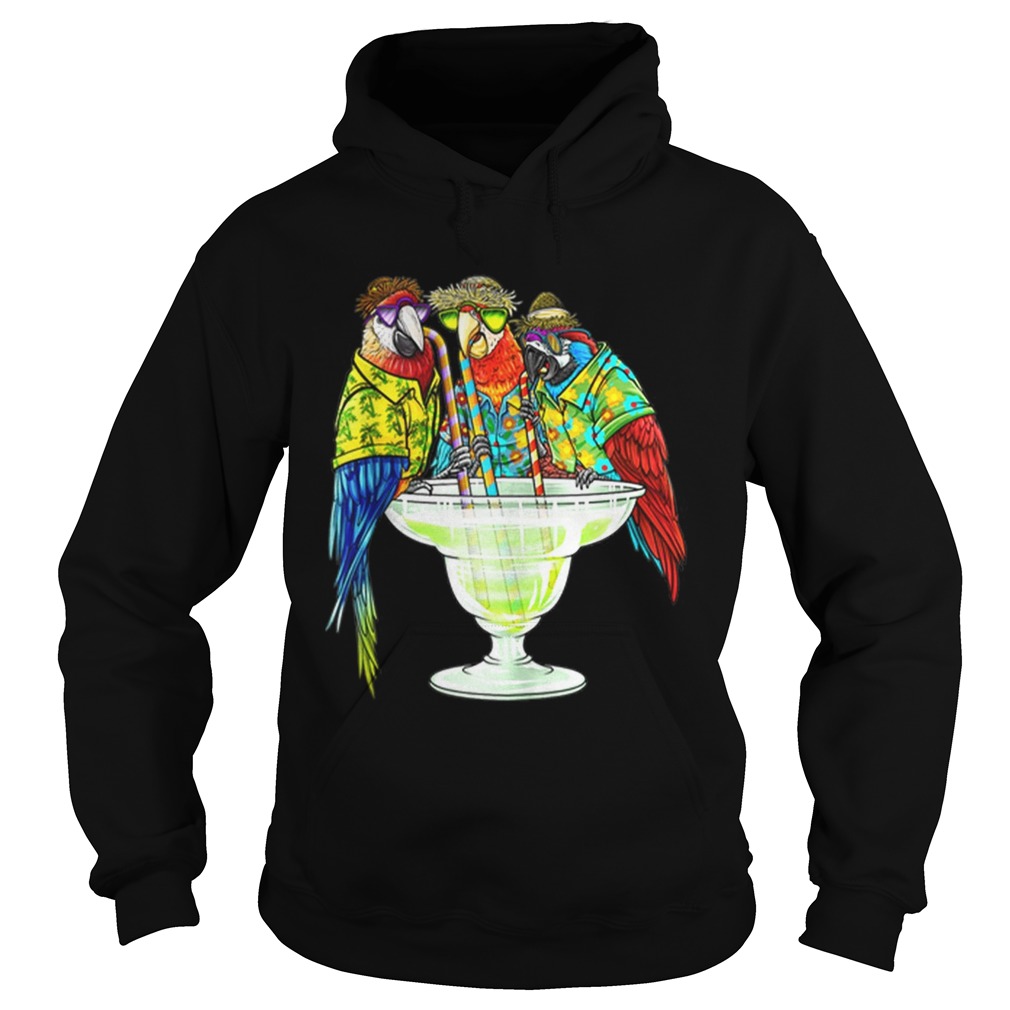 Original Parrots Drinking Margarita Hawaiin Hoodie