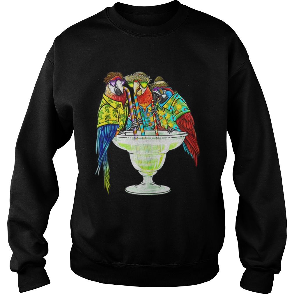 Original Parrots Drinking Margarita Hawaiin Sweatshirt