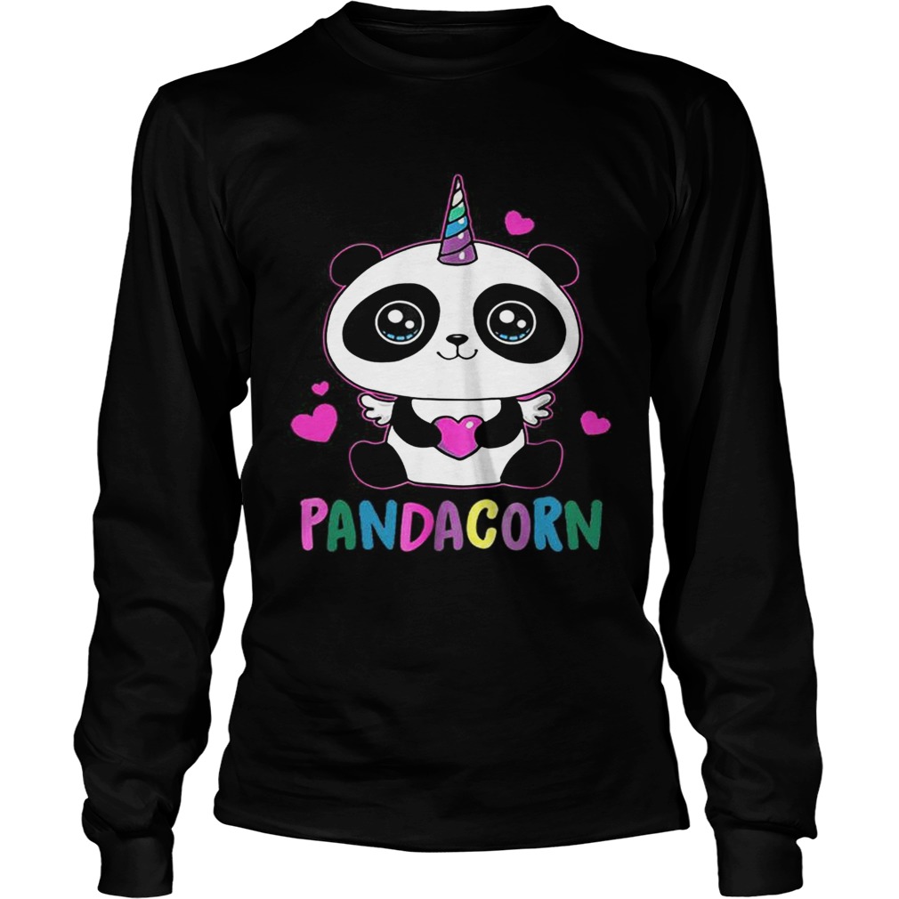 Panda Unicorn Funny Pandacorn For Men Women LongSleeve