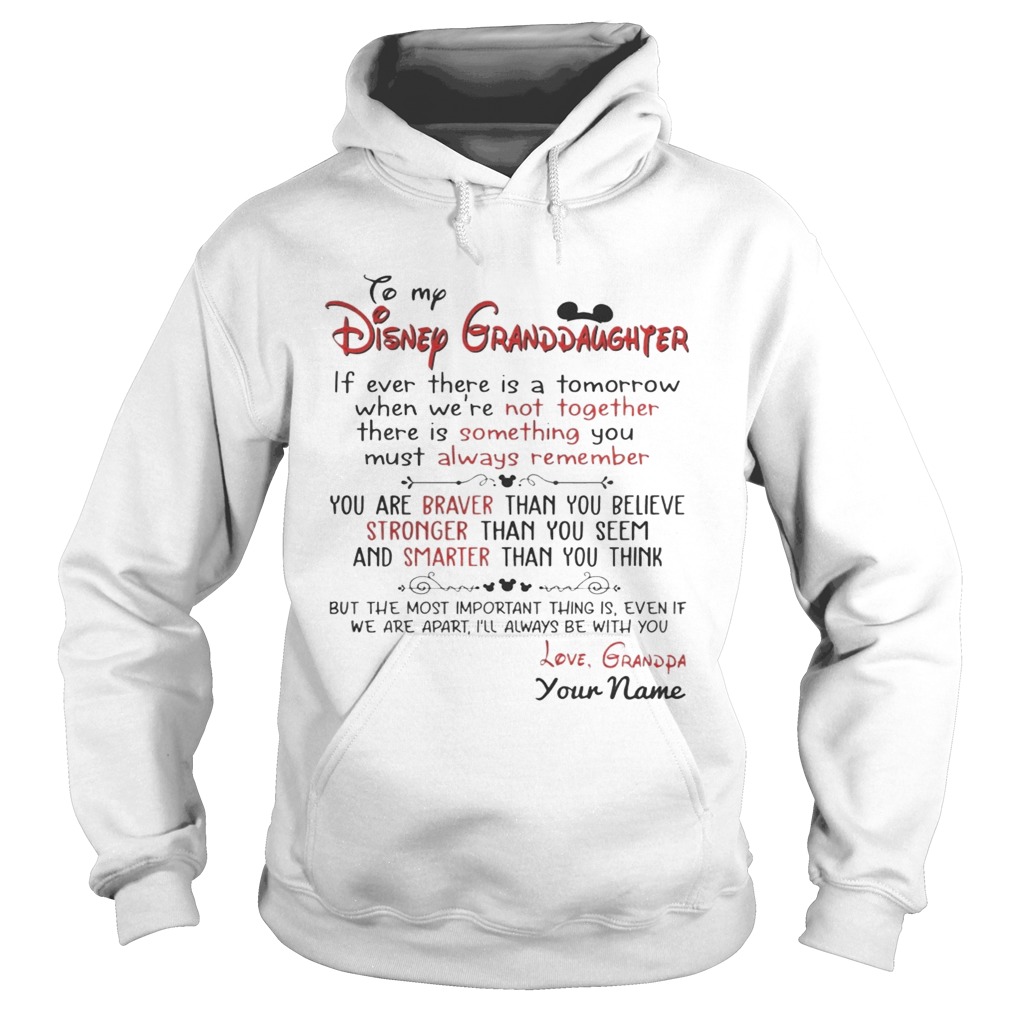 Personalized Name From Grandpa To My Disney Granddaughter TShirt Hoodie