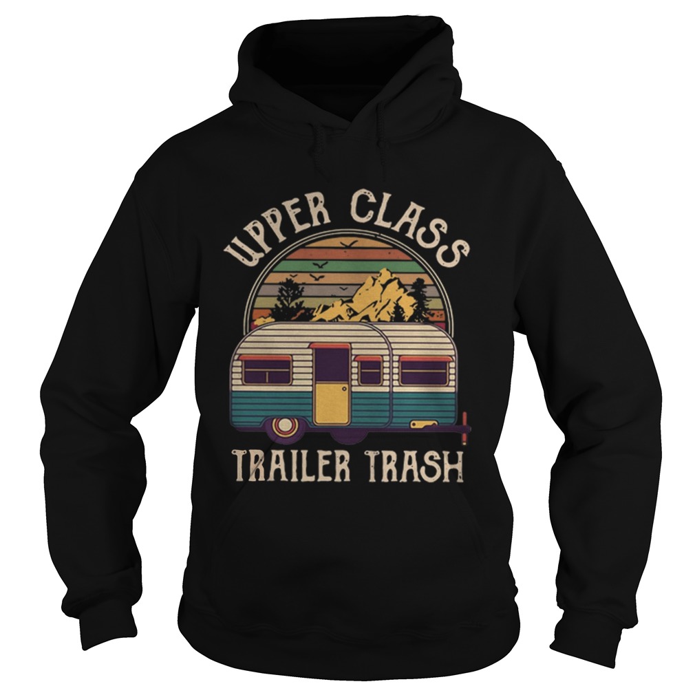 Premium Camping Upper class trailer trash vintage sunset Hoodie