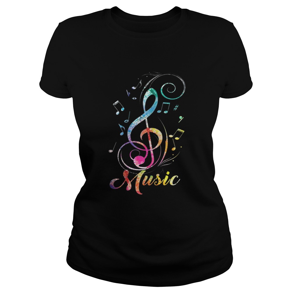 Pretty Funky Colorful Music Sol Key Treble Clef Musical Classic Ladies