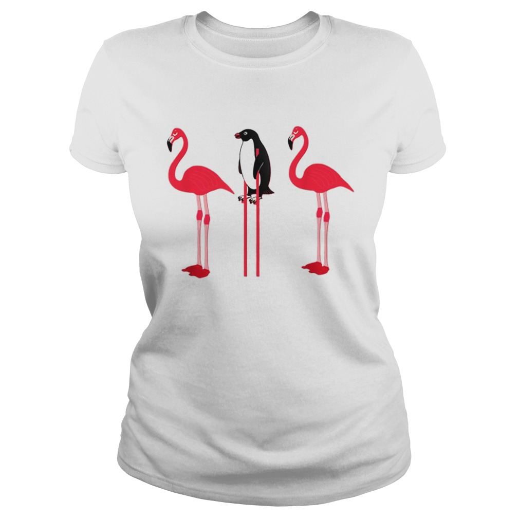 Pretty Pink Flamingo Lover Penguin Disguise Classic Ladies