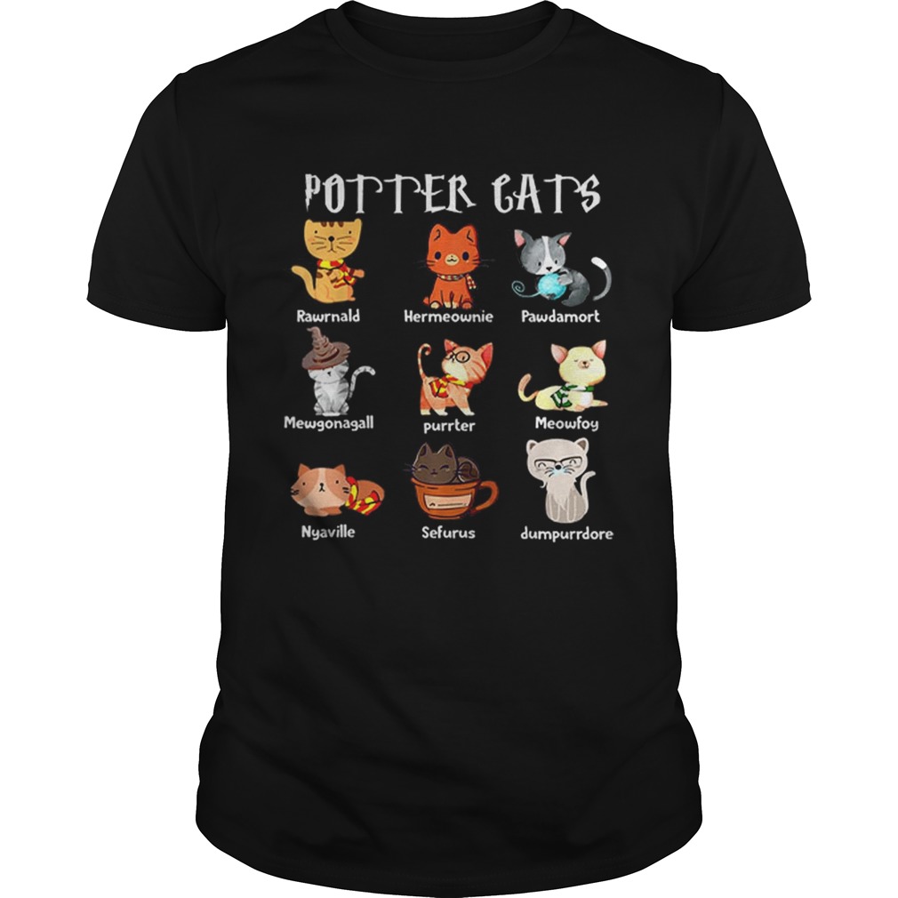 Pretty Purrter Cats Cute Harry Potter And Cats Pawter Meowfoy Dumpurrdore Pawdamort shirt