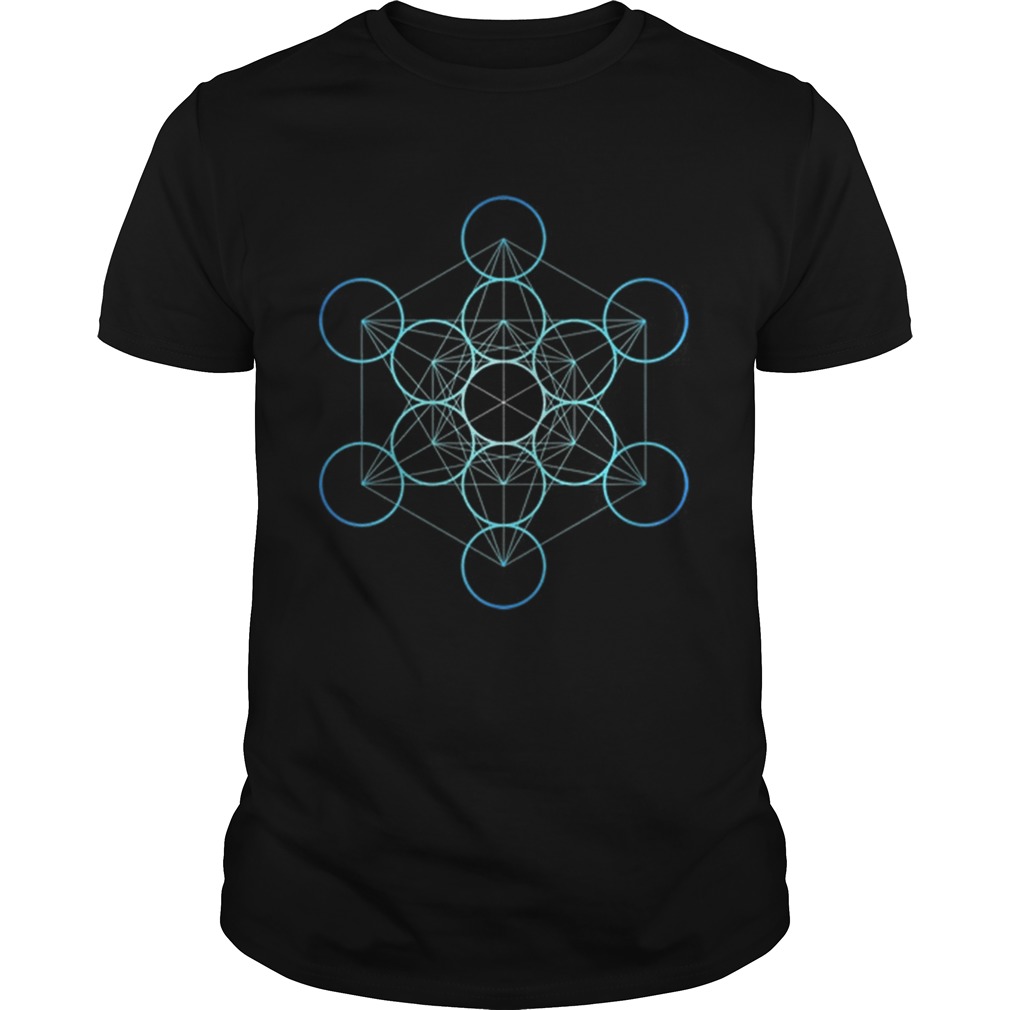 Pretty Sacred Geometry Indigo Metatrons Cube shirt