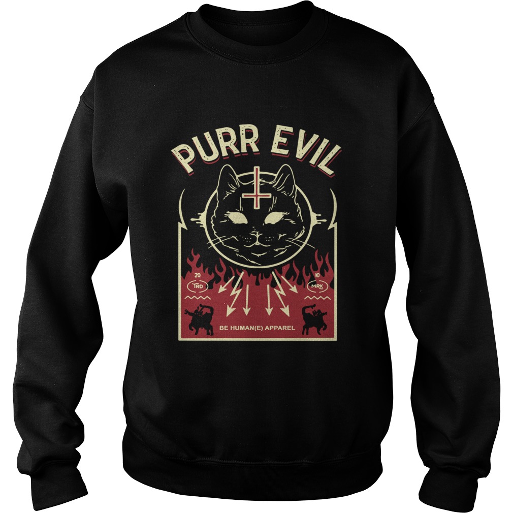 Purr Evil Satanic Cat case Sweatshirt