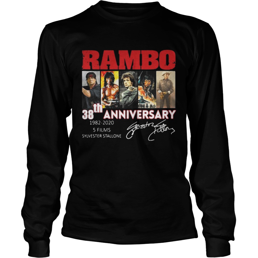 Rambo 38th Anniversary 19822020 Sylvester Stallone signature LongSleeve