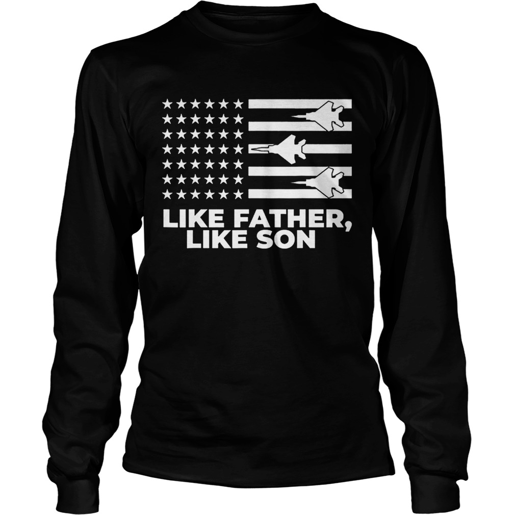 Red White Blue Air Force Flyover Proud American Independence LongSleeve