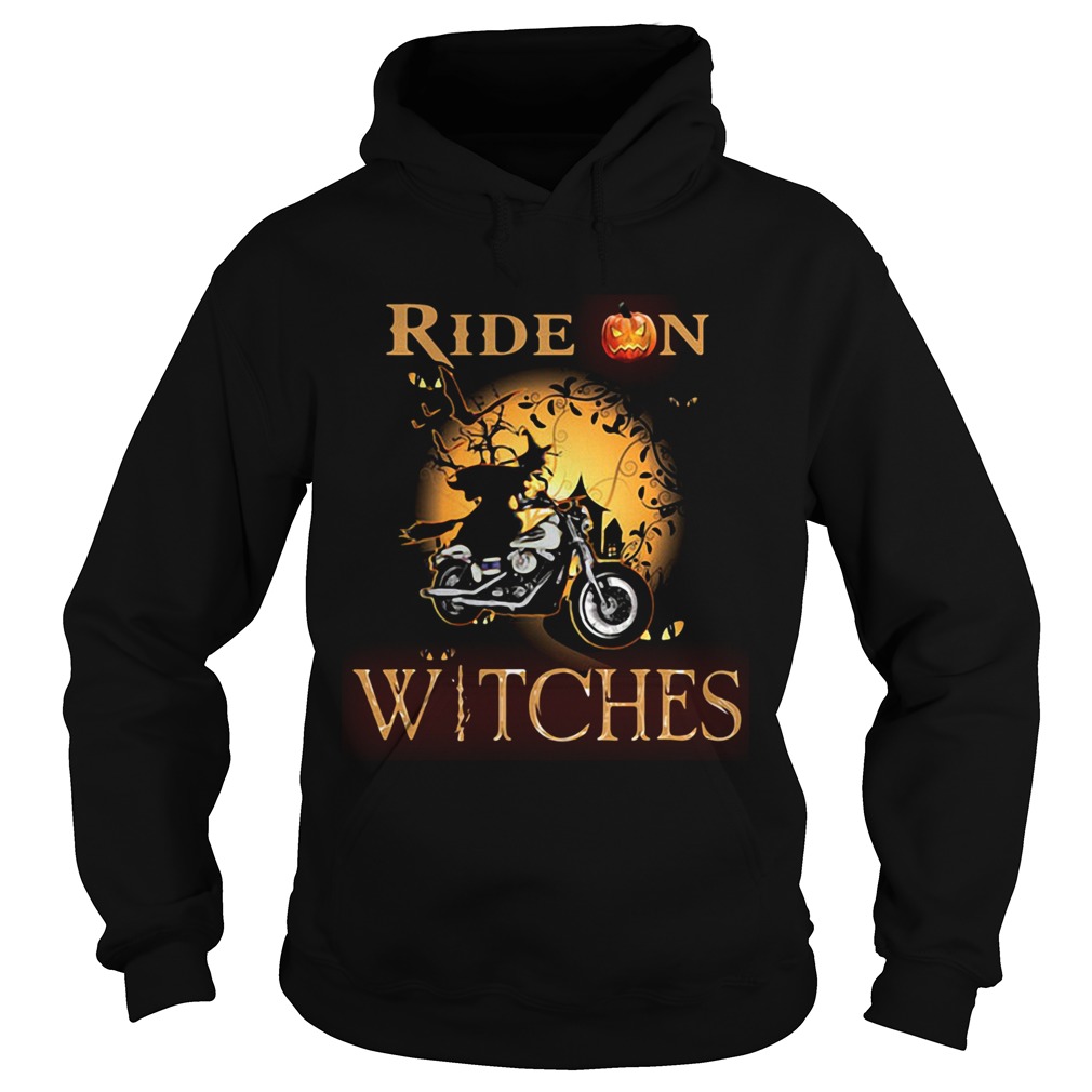 Ride on witches Motorcycle Halloween Hoodie