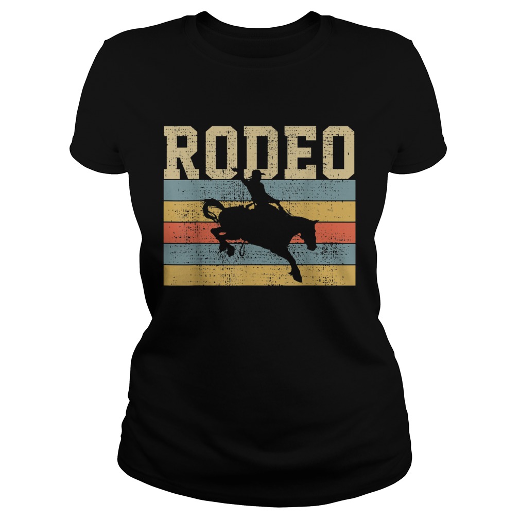 Rodeo Cowboy Wild Horse Riding Western Classic Ladies