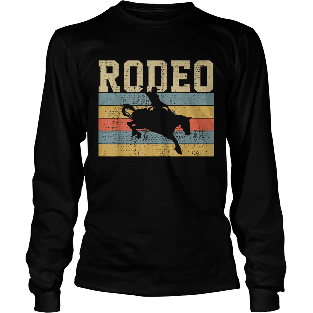Rodeo Cowboy Wild Horse Riding Western LongSleeve