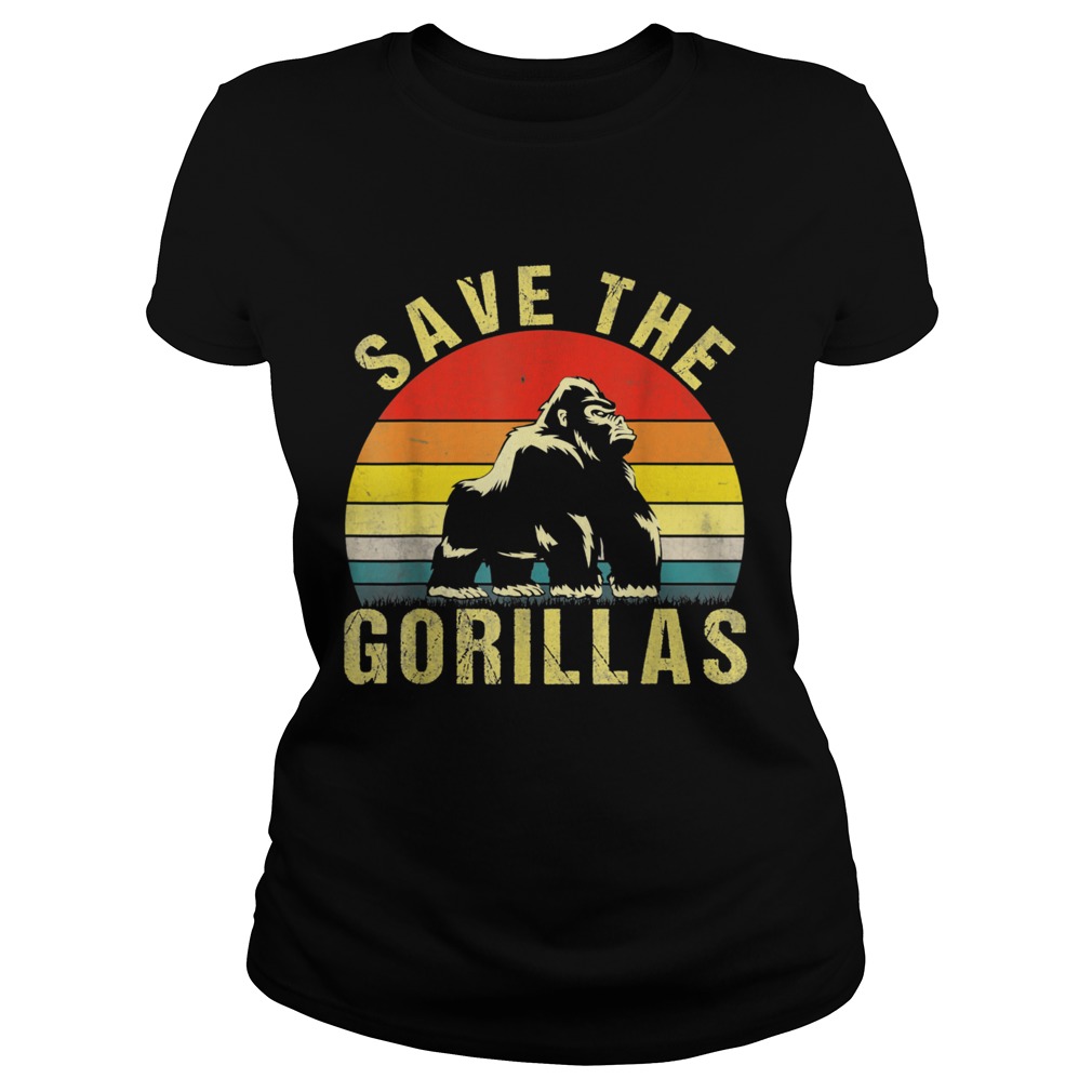 Save the silverback Gorilla animal rescue Classic Ladies