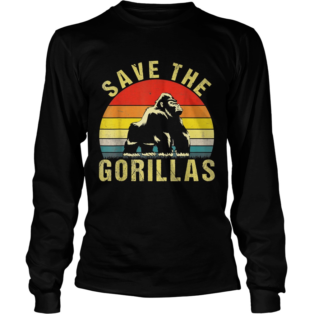 Save the silverback Gorilla animal rescue LongSleeve