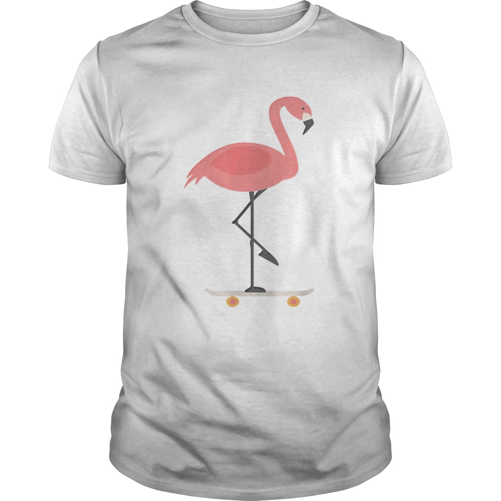 Skate Boarding Flamingo Pink Flamingo Novelty shirt