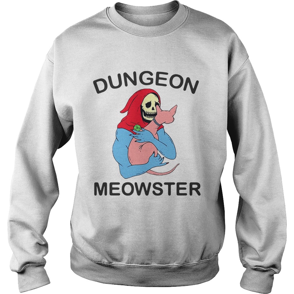 Skull hugging cat Dungeon meowster Sweatshirt