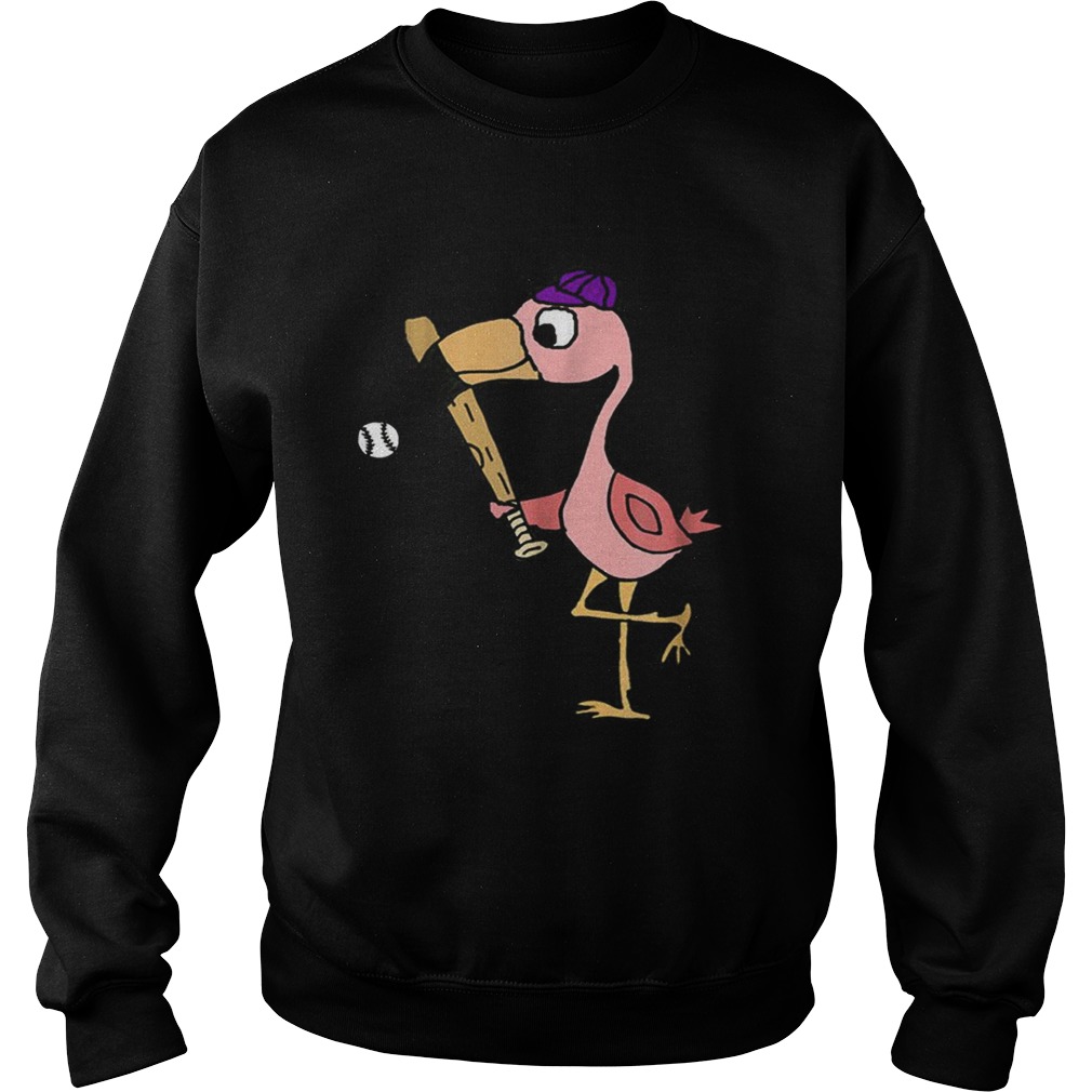 Smileteessports Flamingo Playing Baseball Sweatshirt