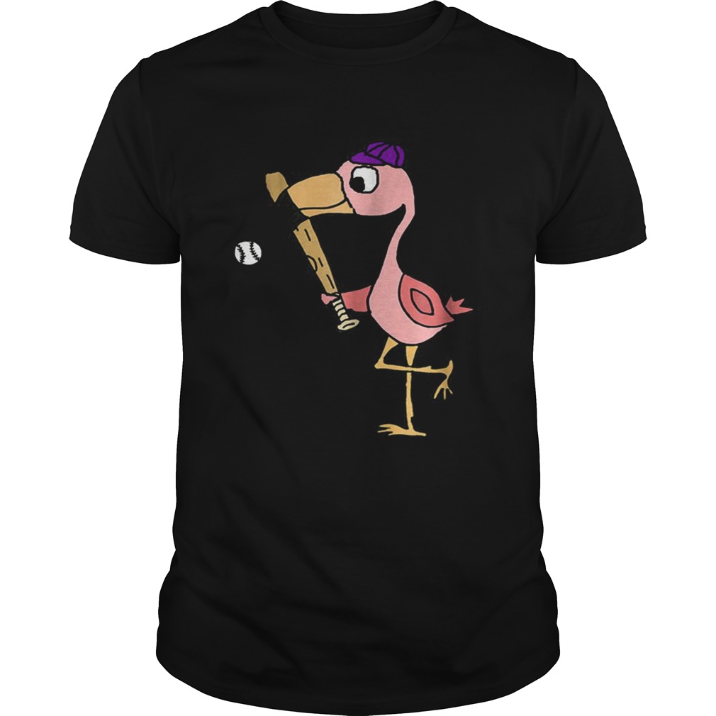 Smileteessports Flamingo Playing Baseball shirt