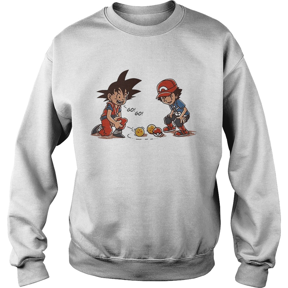Son Goku Dragon Ball Z and Satoshi Pokemon Poke Z Sweatshirt
