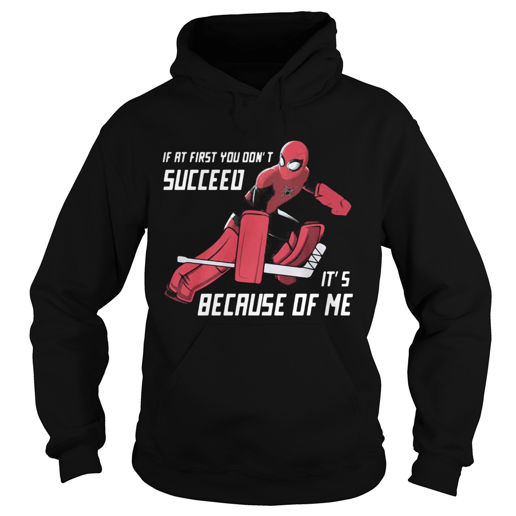 Spider Man if at first you dont succeed its because of me Hoodie