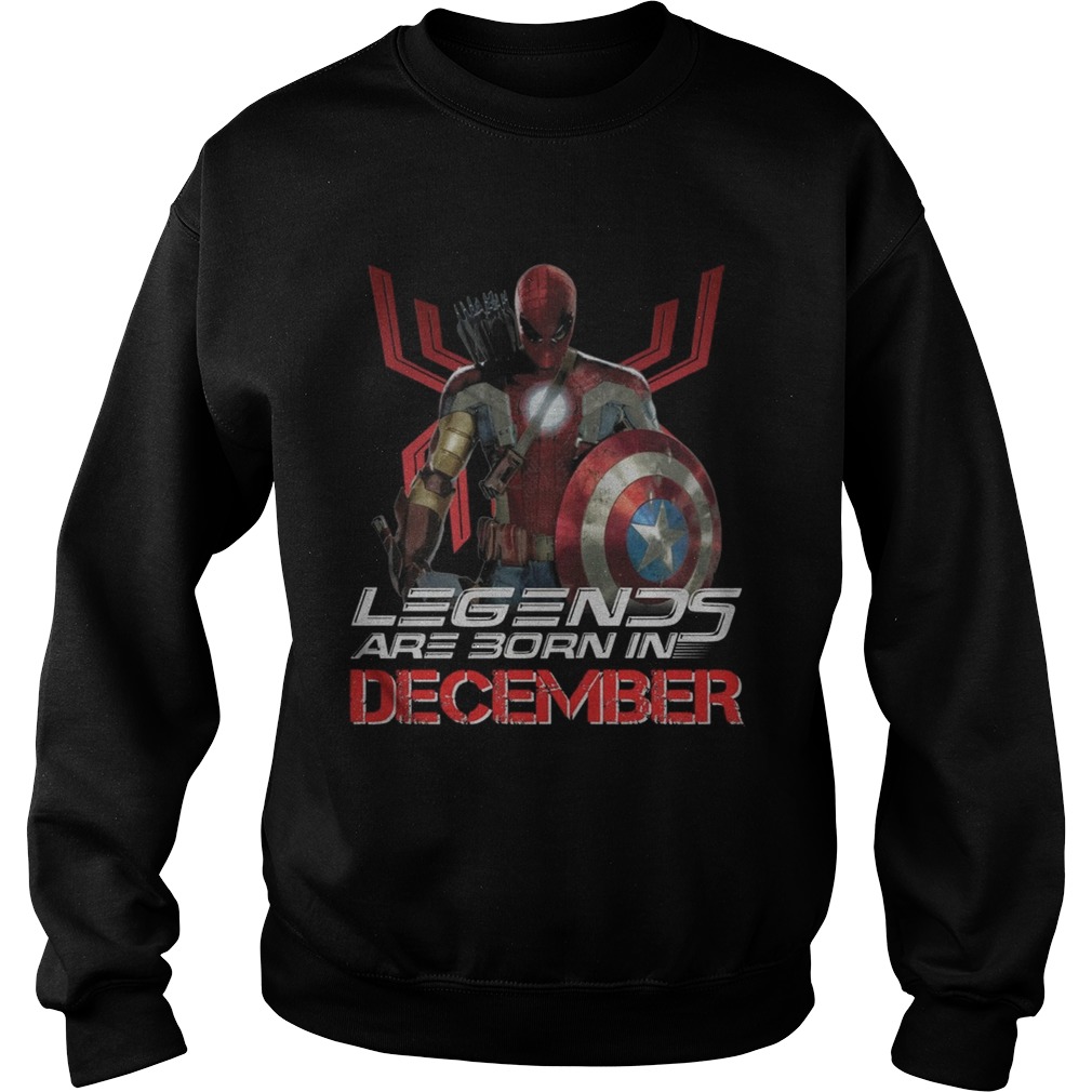 Spiderman Legends are born in December Sweatshirt