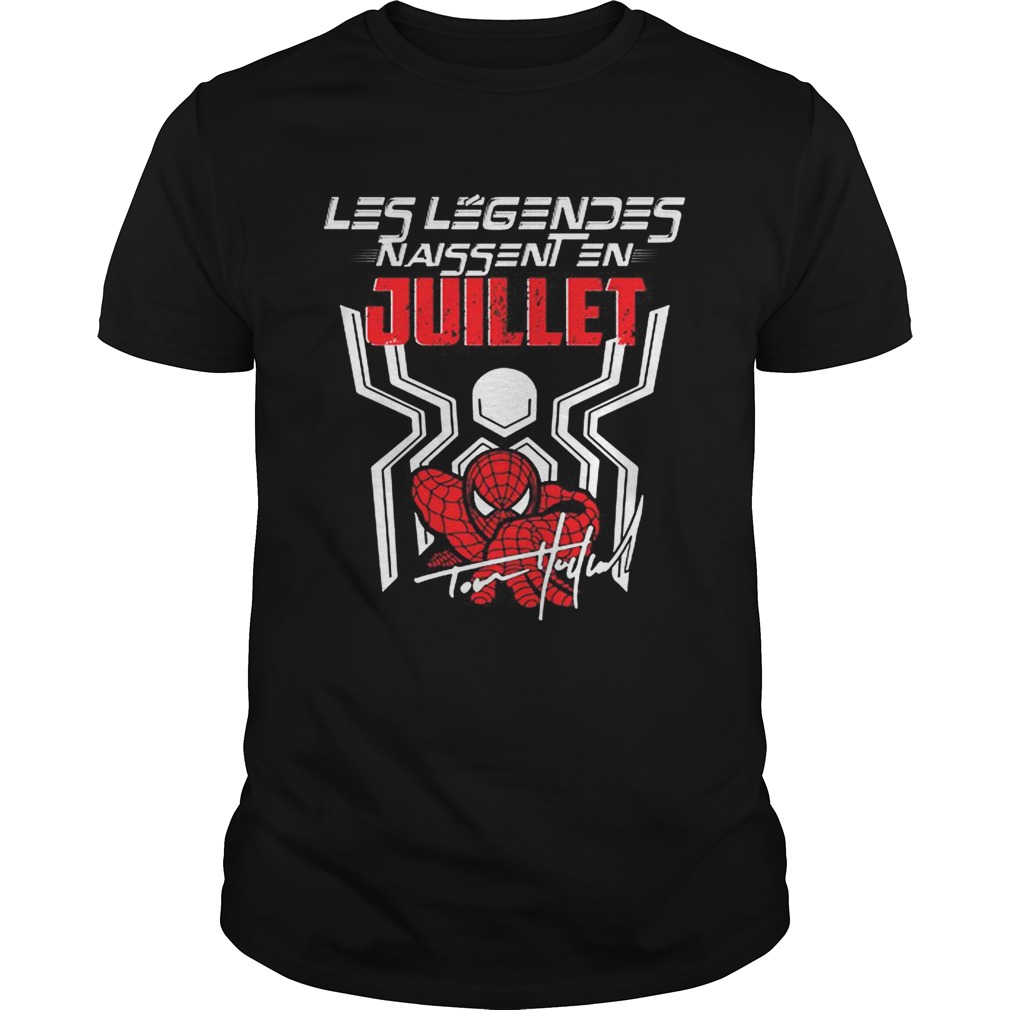 Spiderman Les Legendes Naissent En Juilllet Signature shirt
