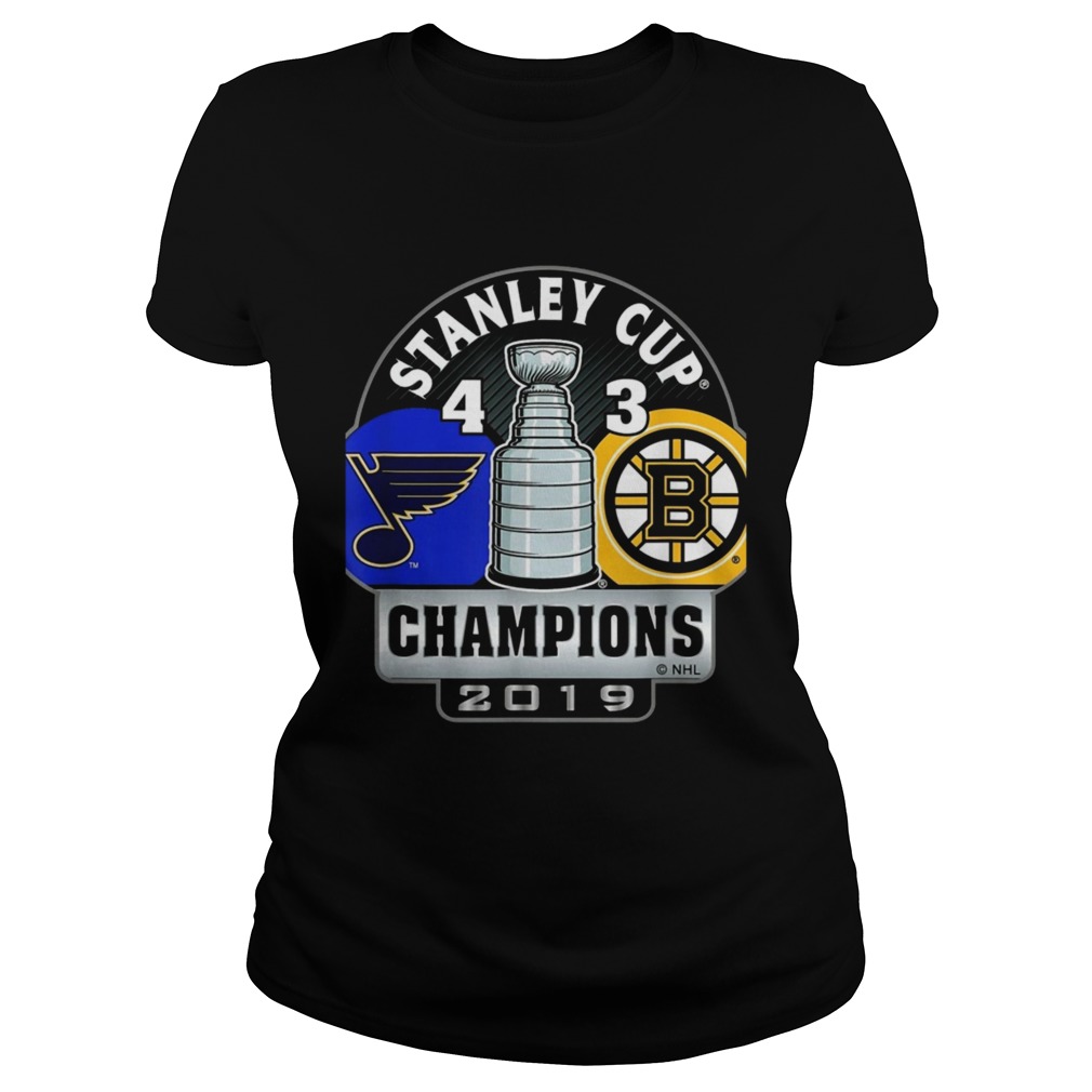 Stanley Cup champions St Louis Blues 4 3 Boston Bruins Classic Ladies